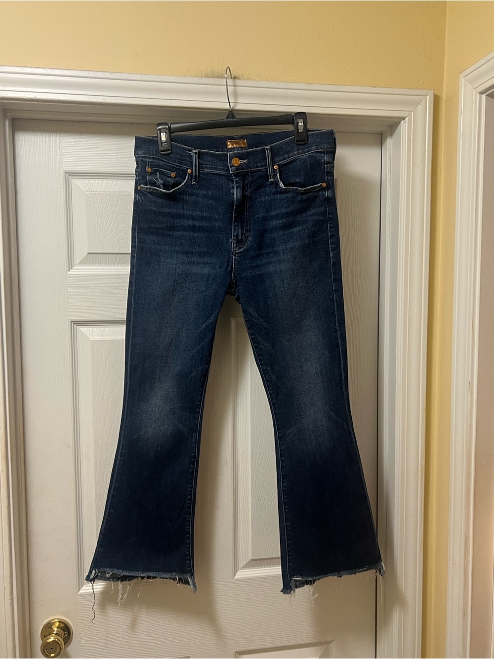 MOTHER Weekender Dark Indigo Flare Jeans
